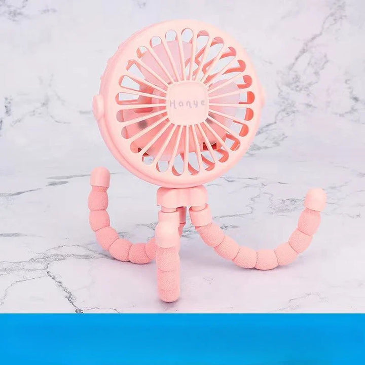 Rechargeable Baby Stroller Fan: Handheld USB Bladeless Mini Ventilator - Silent Cooling for Outdoor Use, Neck and Table Fan | Stornfield
