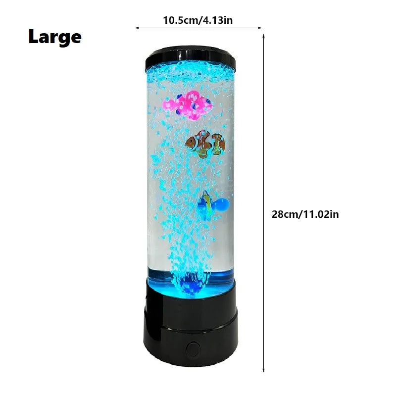 Stornfield | Large Bubble LED-like Colorful USB Night Light for Aquarium, for Office, Bedroom, Living Room