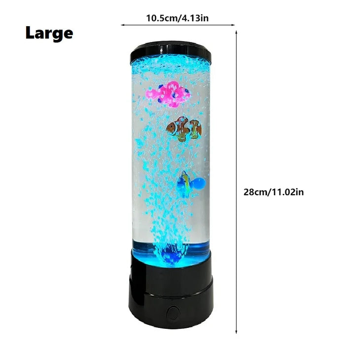 Stornfield | Large Bubble LED-like Colorful USB Night Light for Aquarium, for Office, Bedroom, Living Room