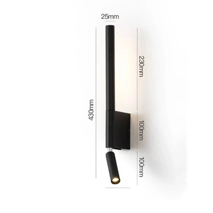 Modern LED wall lamp for bedroom, adjustable wall light in hotel style | Stornfield