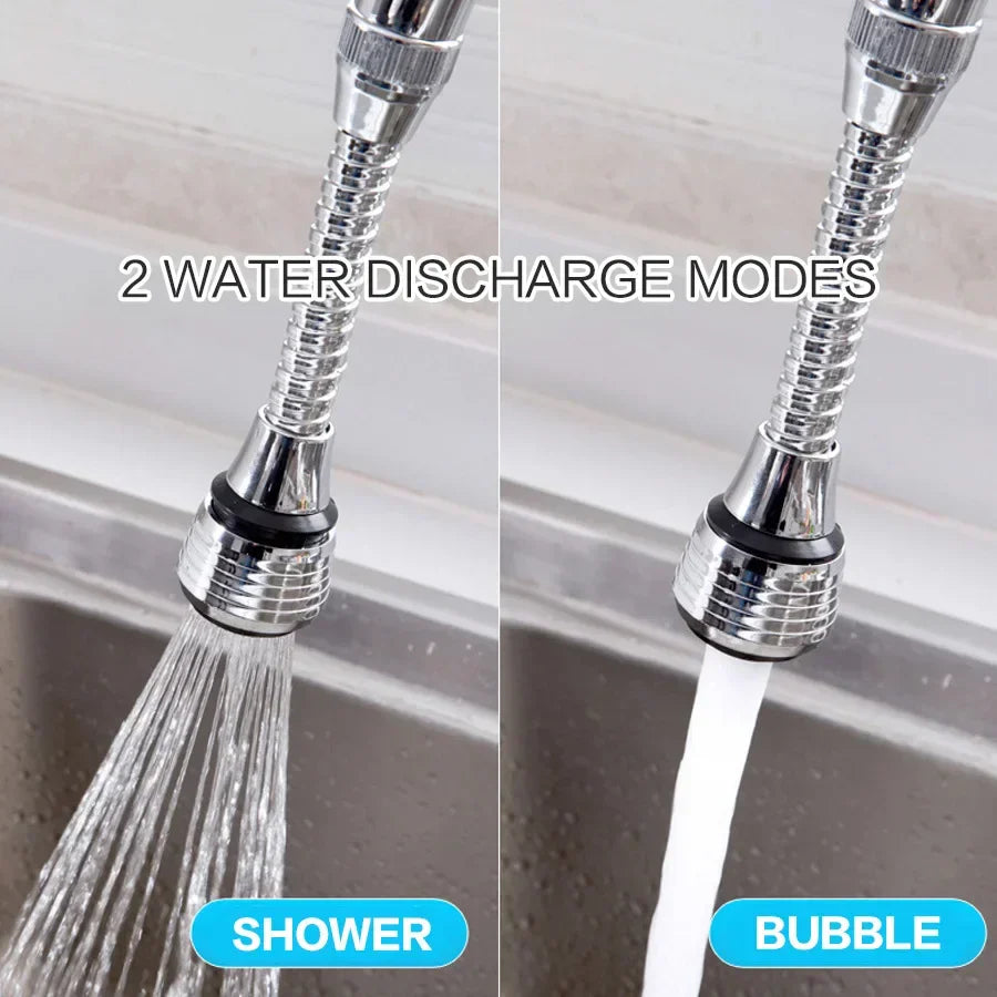 AquaFlex Steel – Stainless Steel Faucet Extension with 360° Rotation & Water Saving Function Stornfield