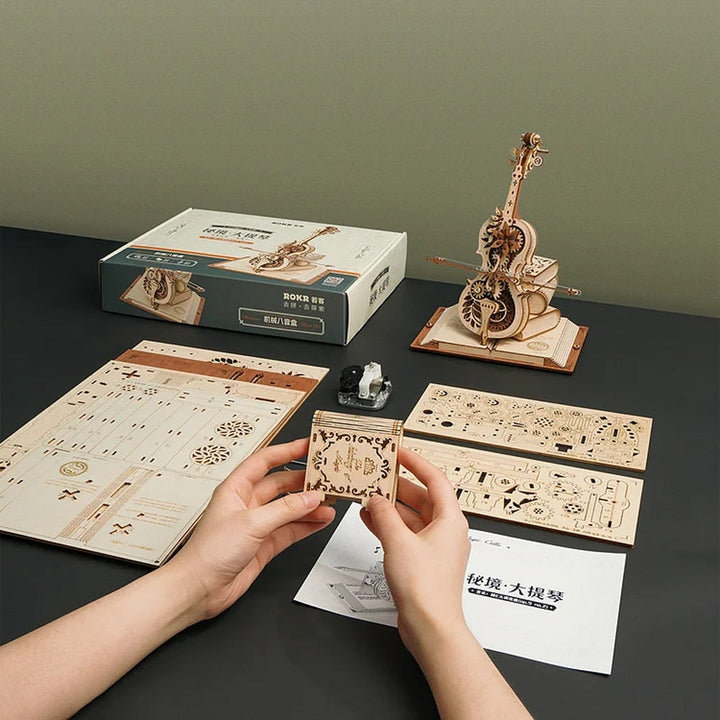 3D Magical Mechanical Wooden Cello Puzzle | Stornfield