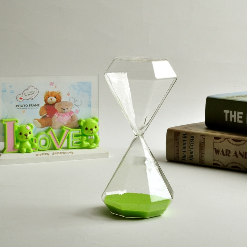 Stornfield | Diamond Hourglass 5-60 Minutes, Sand Timer, Hourglass, Kids Gift, Sand Clock, Home Decor, Available in Multiple Color Options