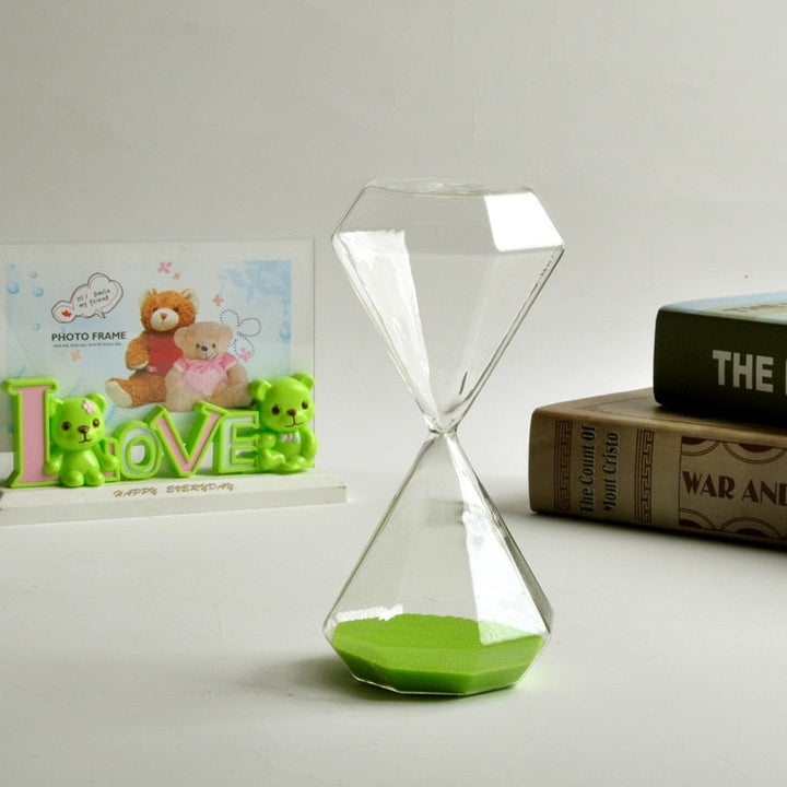 Stornfield | Diamond Hourglass 5-60 Minutes, Sand Timer, Hourglass, Kids Gift, Sand Clock, Home Decor, Available in Multiple Color Options