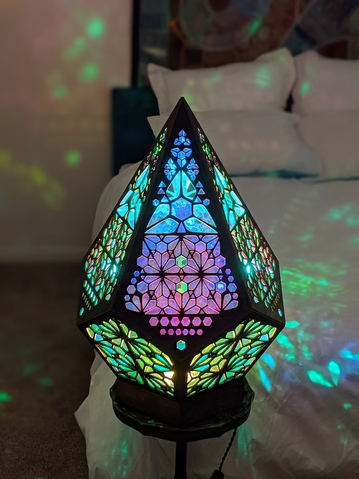 Stained Glass Style LED Table Lamp - LumiAura | Stornfield