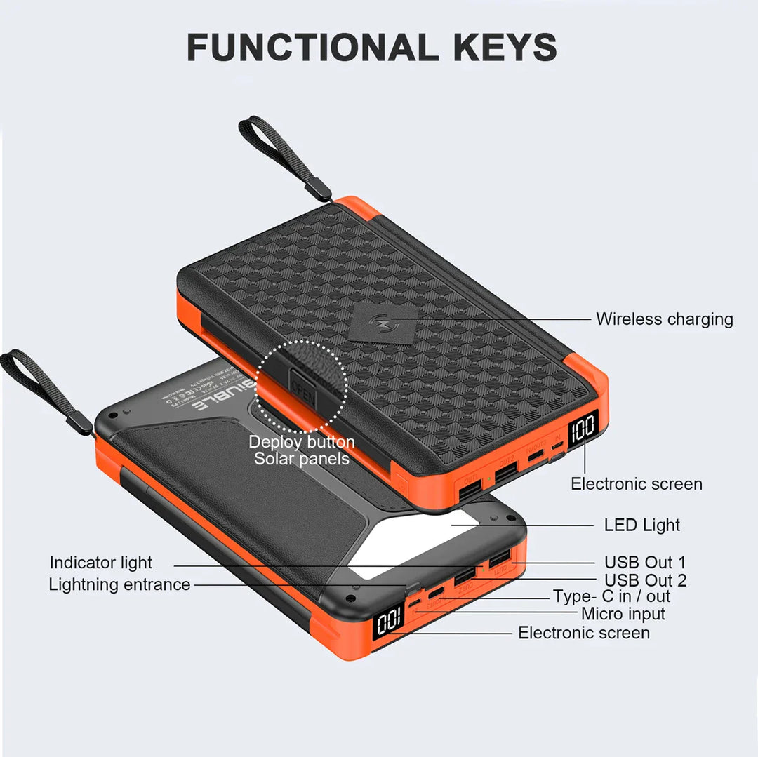 Solar Fast Charging Ultra-Large Capacity Portable Powerbank | Stornfield