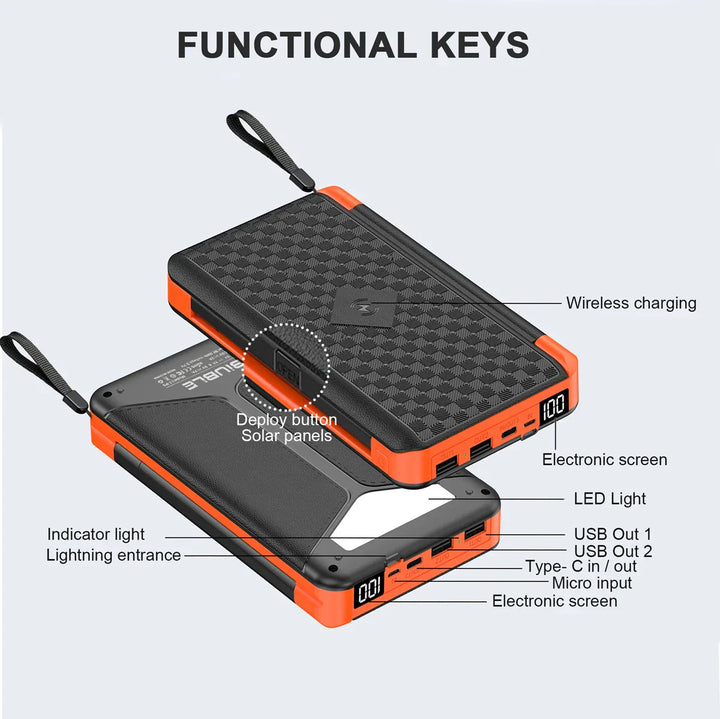 Solar Fast Charging Ultra-Large Capacity Portable Powerbank | Stornfield