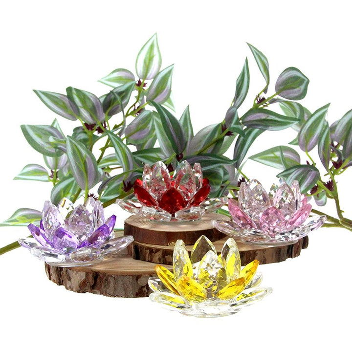 Stornfield | Glass paperweight art lotus flower crystal home decoration ornaments figurines wedding home decor party gifts souvenir