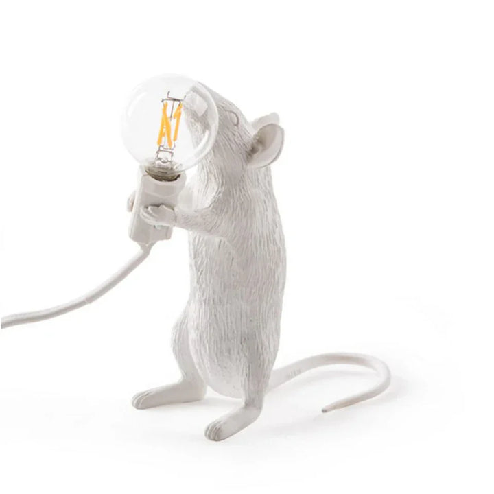 Stornfield | Modern LED Animal Table Lamps: Resin Rat, Cat, and Squirrel Night Lights