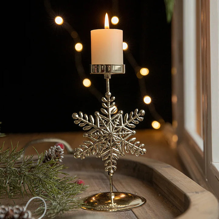 Christmas Candle Holders - Star and Christmas Tree Design for Festive Decoration | Stornfield