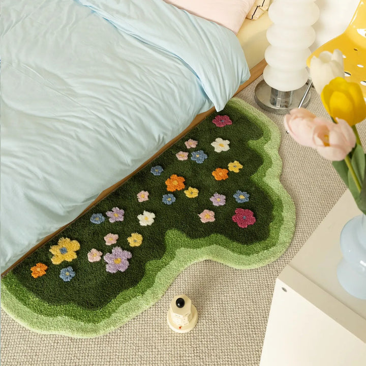 Moss and Floral Garden Rug | Stornfield