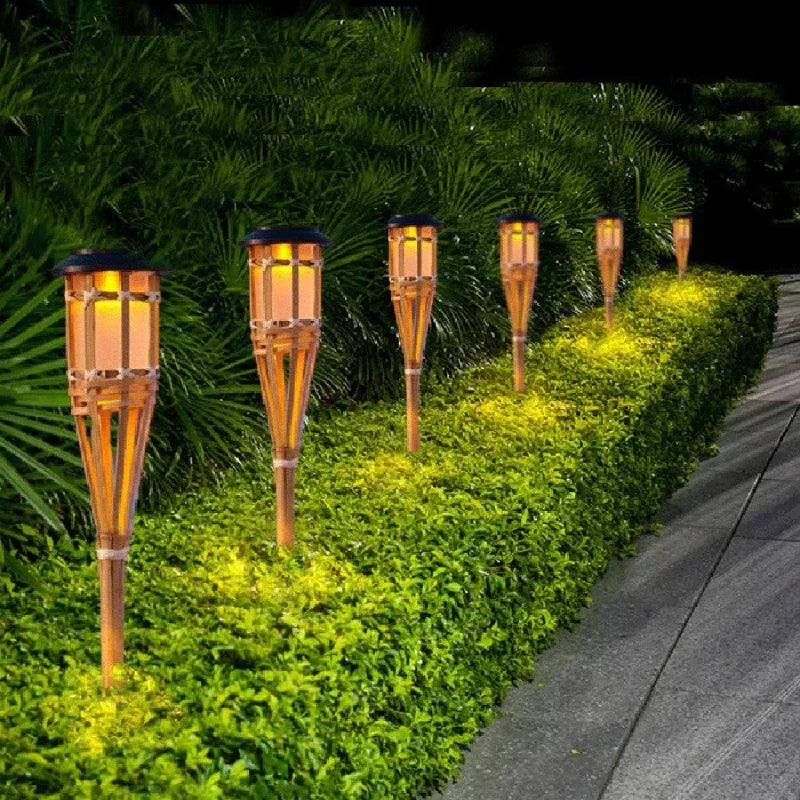 Stornfield | Solar Torch 5-Piece Set | Flame-Effect LED Garden Lights | Solar Powered | Outdoor Decorative Light