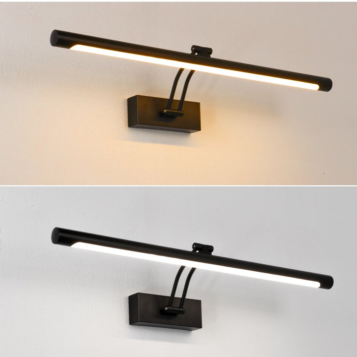 Stornfield | LED Wall Sconce 80-100cm - Modern Black/Silver Wall Lamp for Bathroom, Indoor Mounted Picture Light