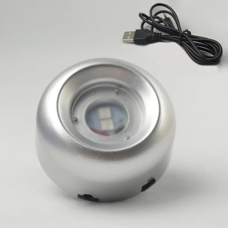 Personalized crystal ball with pet photo & LED base Stornfield