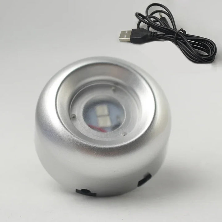 Personalized crystal ball with pet photo & LED base Stornfield