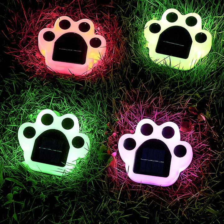Solar LED Paw Lights for Garden and Path - Cute Solar Decorative Lights for Path Lighting, Ideal for Pet Lovers and Outdoor Decor | Stornfield