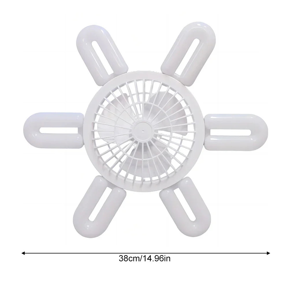 Silent Adjustable Remote Control Ceiling Foldable Fan Lamp | Stornfield
