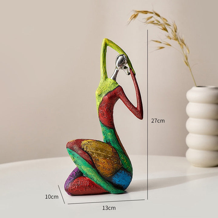 Stornfield | Abstract Art Sculpture Female Figurines for Interior Statue in Resin Color Modern Home Decor Figurines Decorative Gifts
