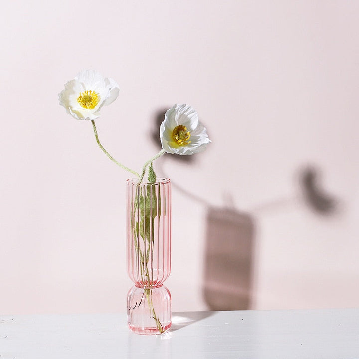 Cylindrical glass vase with scalloped rim | Stornfield