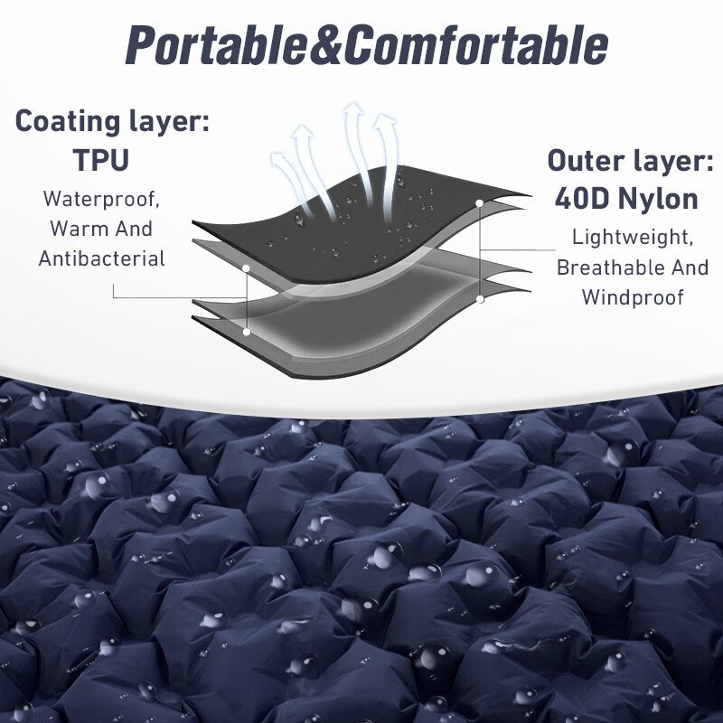 Portable Inflatable Built-in Pillow Nature Nest Camping Bed | Stornfield