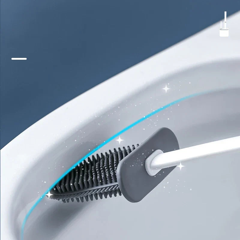 Silicone toilet brush with wall holder | Stornfield