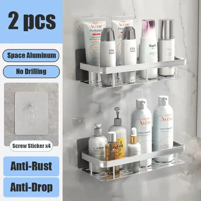 Shower shelf without drilling aluminum | Stornfield