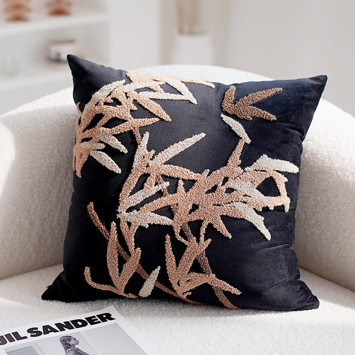 Embroidered Orchid Cushion Cover | Stornfield