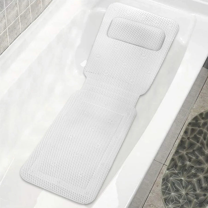 HydroComfort Non-Slip Bathtub Mat with Stornfield Pillow