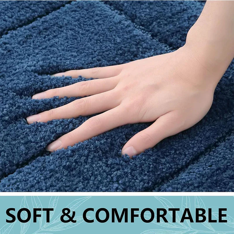 Bathroom Mat Microfiber Non-Slip – Double Layer Bath Mat | Highly Absorbent & Soft | Comfort Doormat | Stornfield
