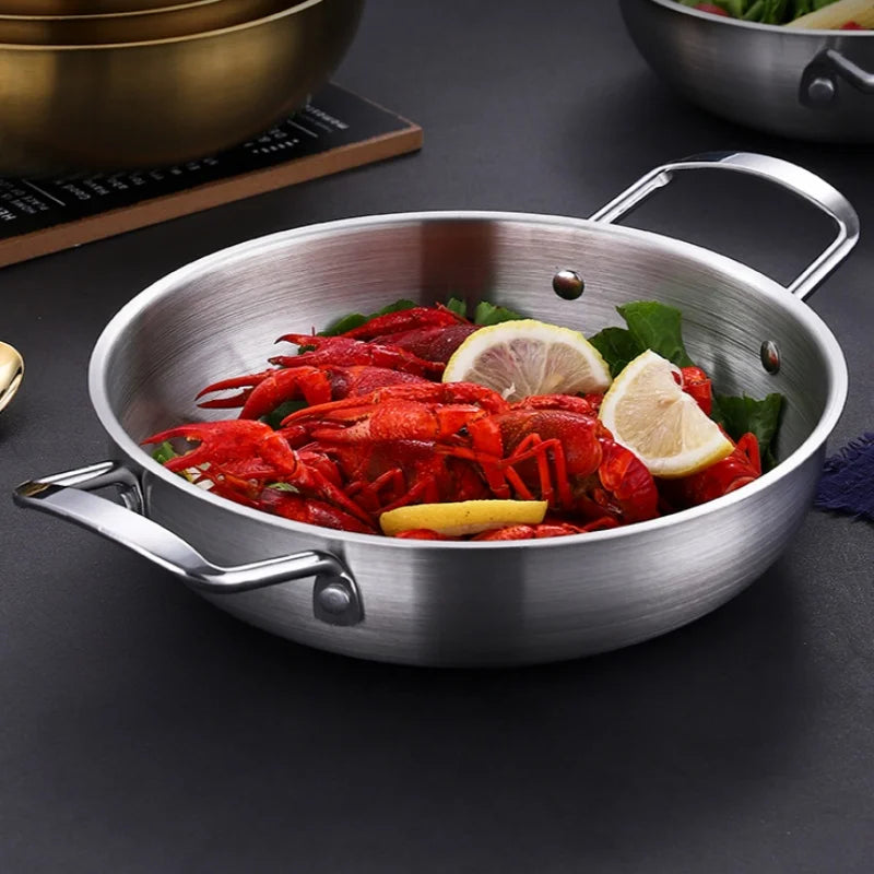 GastroPan – Stainless Steel Sauce & Paella Pan with Handle Stornfield