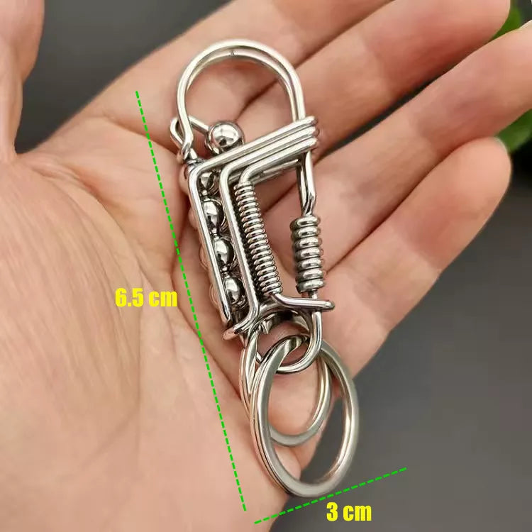 Iron Weave Stainless Matte-Finish Keychain | Stornfield