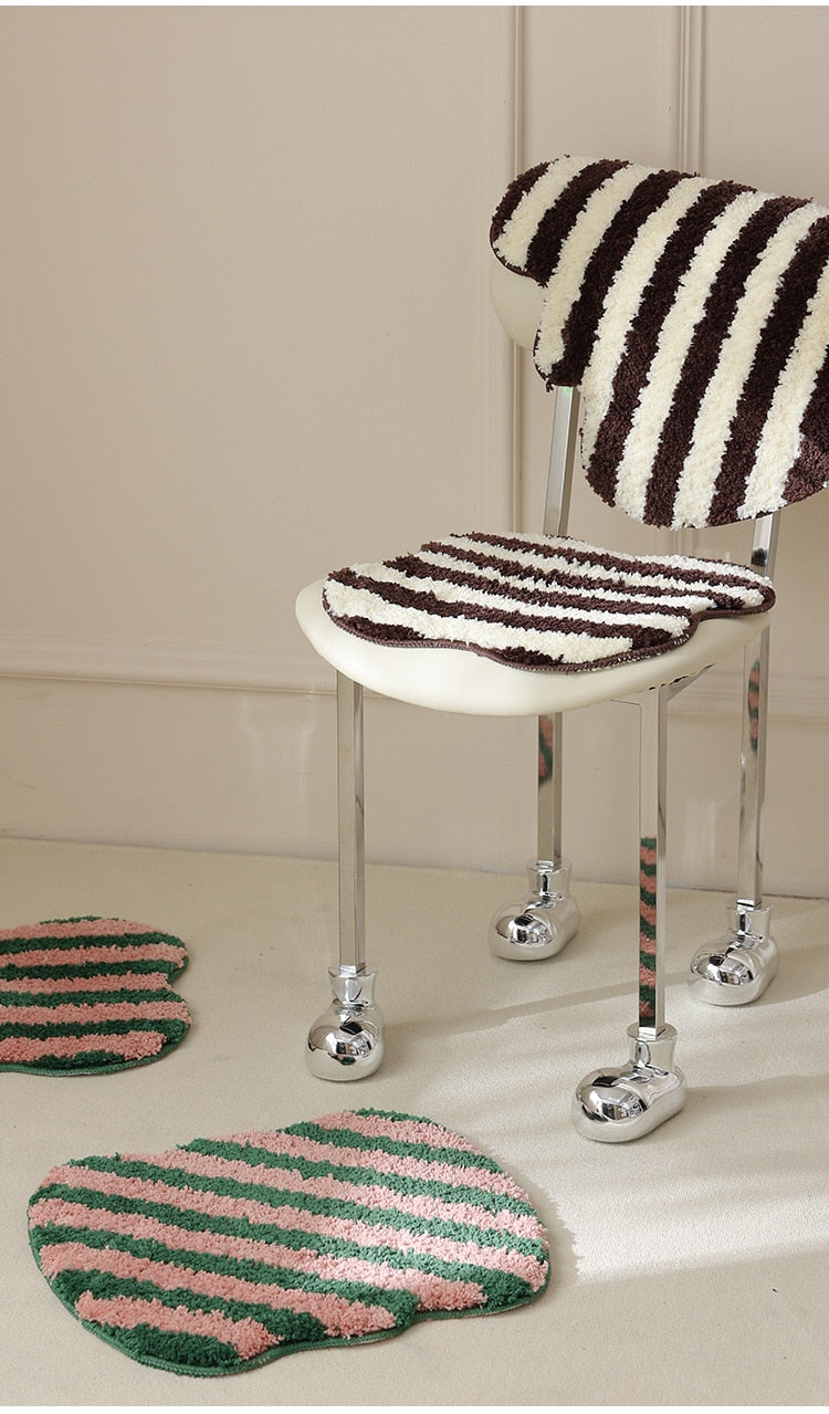 Stornfield | Striped Quilted Chair Cushion