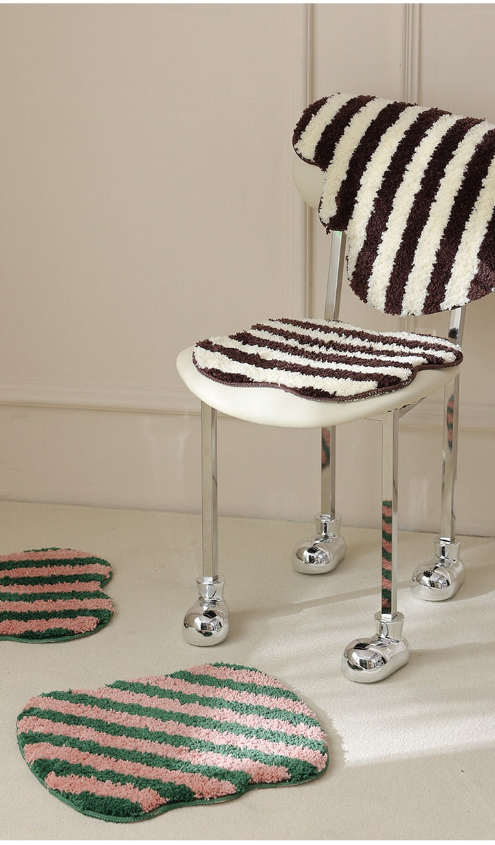 Stornfield | Striped Quilted Chair Cushion