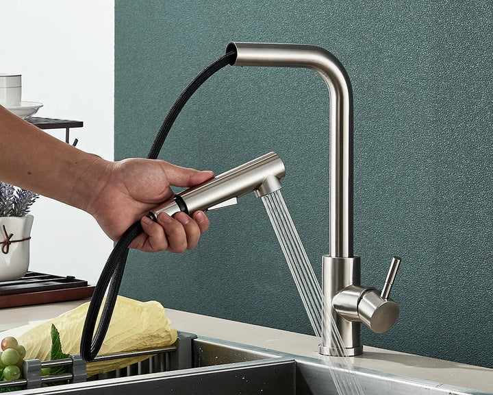 FlexiJet Black extendable kitchen faucet Stornfield