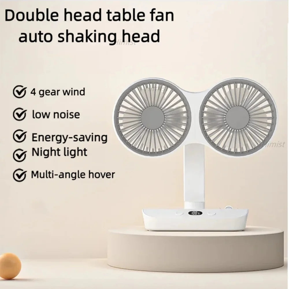 Lightweight Double Blades Rechargeable Travel Camp Cooler Fan | Stornfield