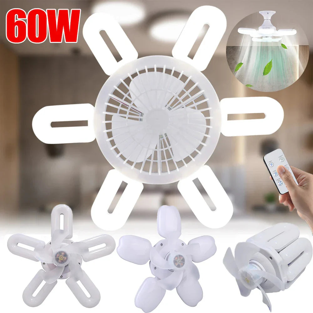 Silent Adjustable Remote Control Ceiling Foldable Fan Lamp | Stornfield