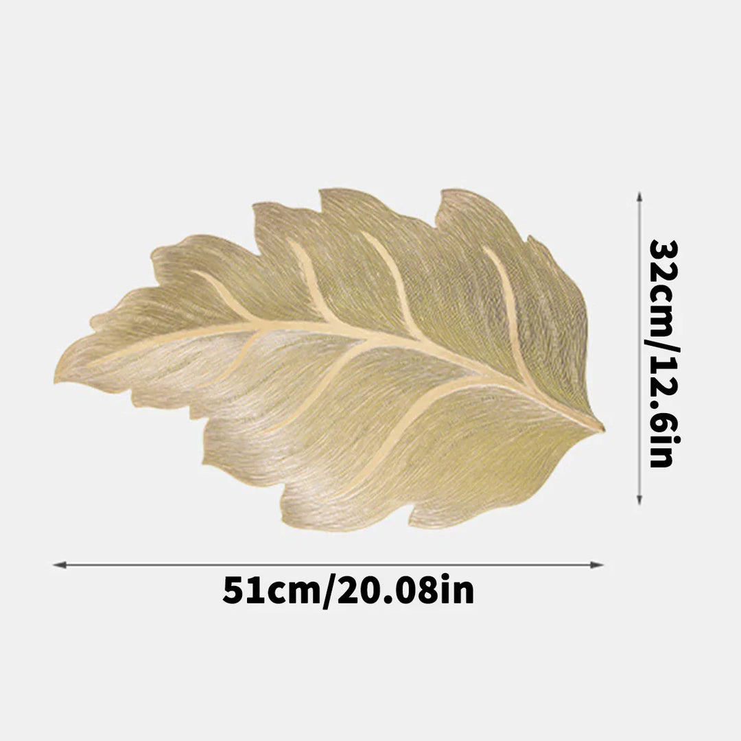 Gold Leaf Shape Decorative Serving Tray | Stornfield