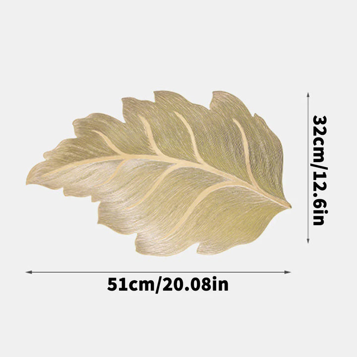Gold Leaf Shape Decorative Serving Tray | Stornfield