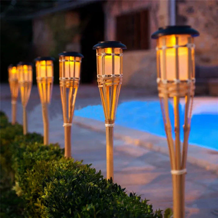 Stornfield | Solar Torch 5-Piece Set | Flame-Effect LED Garden Lights | Solar Powered | Outdoor Decorative Light