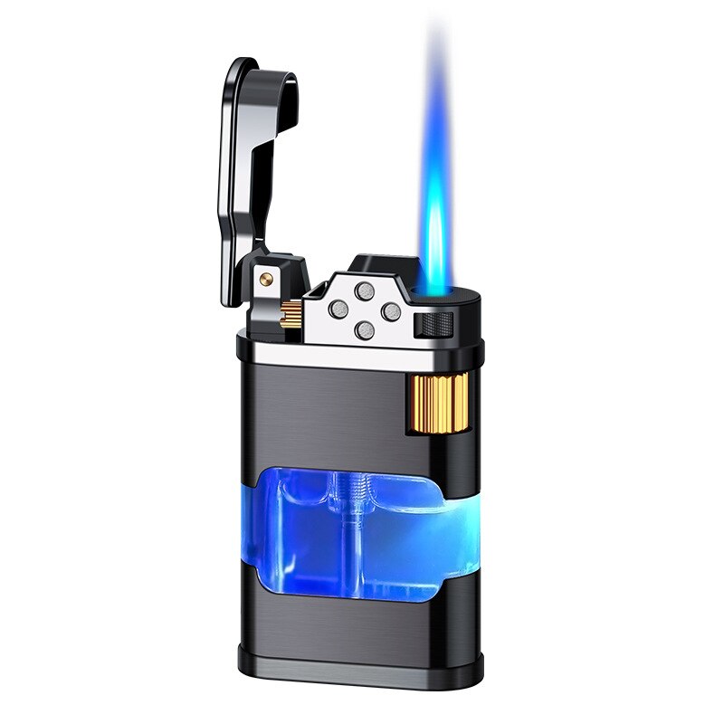 Blue Flame Metal Windproof Gas Lighter | Stornfield