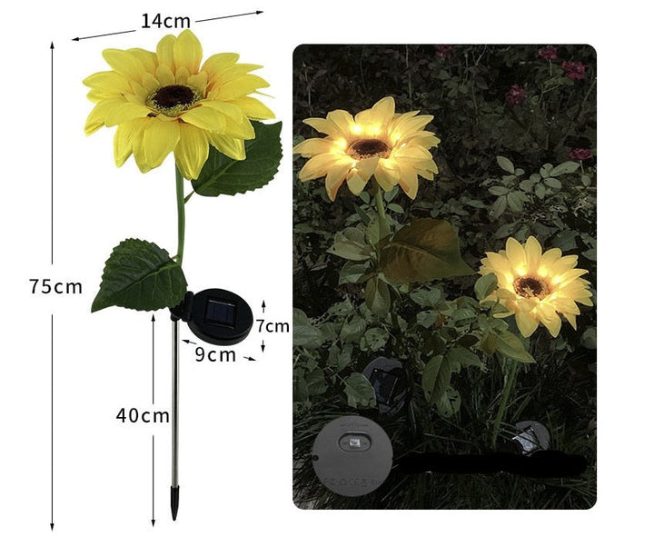 Sunflower Waterproof Solar Led Garden Lights | Stornfield