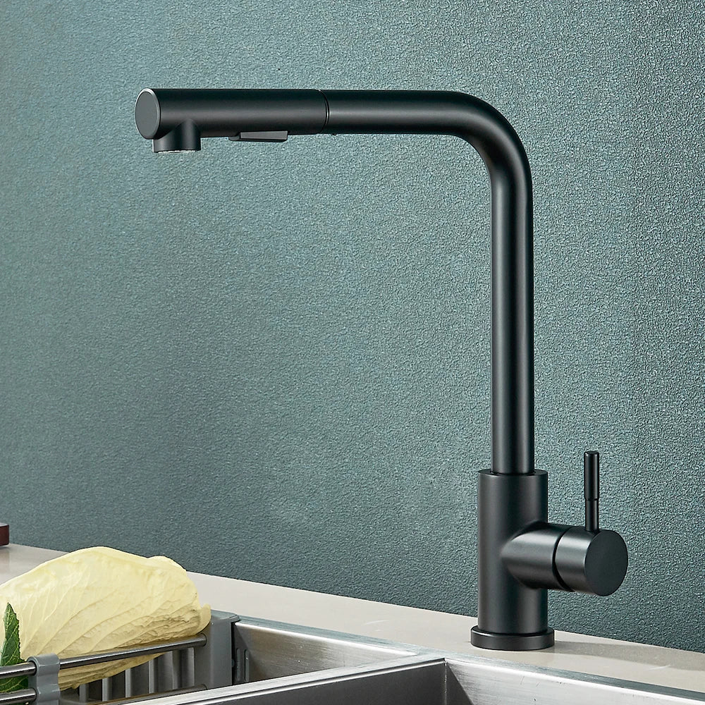 FlexiJet Black extendable kitchen faucet Stornfield