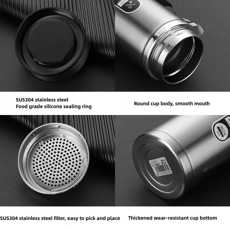 TempraBottle – Smart Thermos Bottle with LED Temperature Display (800ml–1L) | Stornfield