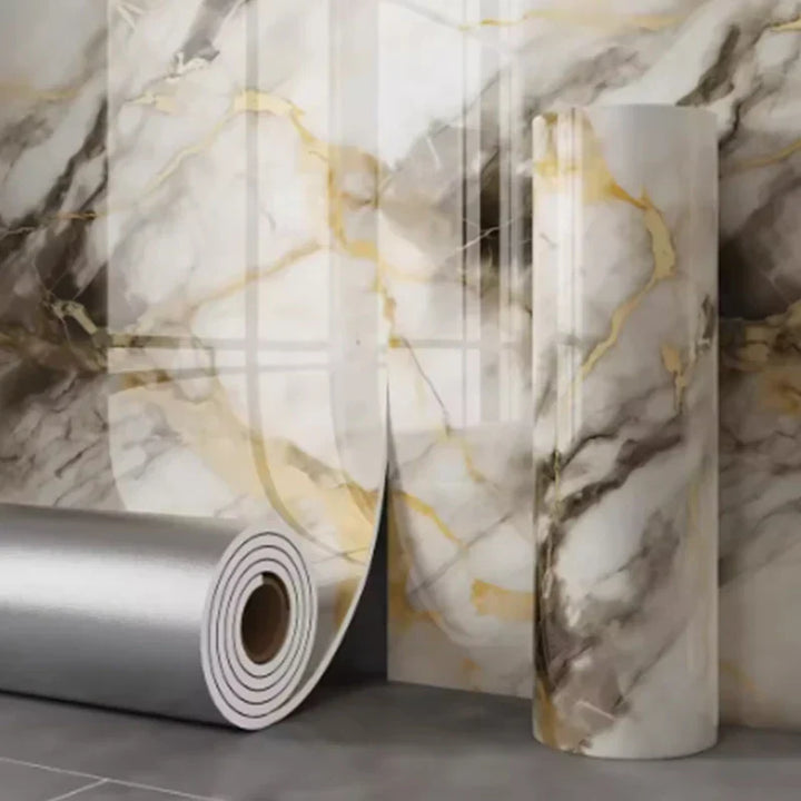 MarbleDream – Luxurious Self-Adhesive Marble Wallpaper with Stornfield Foam Texture