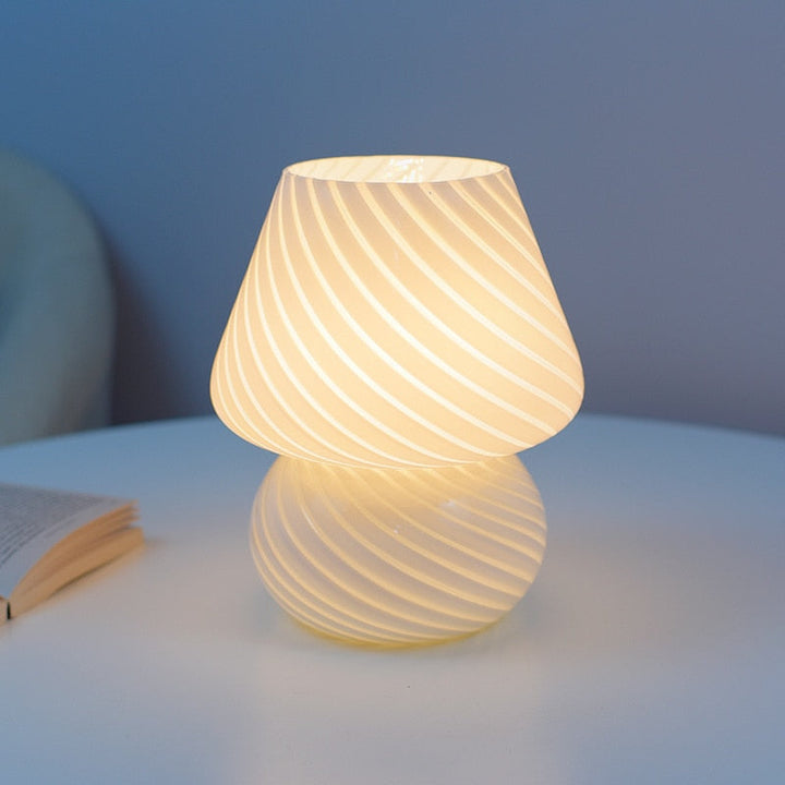 Stornfield | Mushroom-shaped Glass LED Desk Lamp