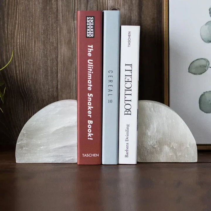 Stornfield | Onyxa White Onyx Bookend | Elegant Design | 1 piece | Luxurious Decor & Functionality