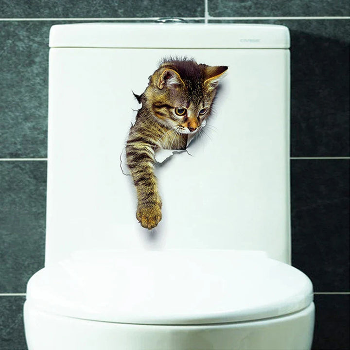 3D Toilet Protector Cat Sticker | Stornfield