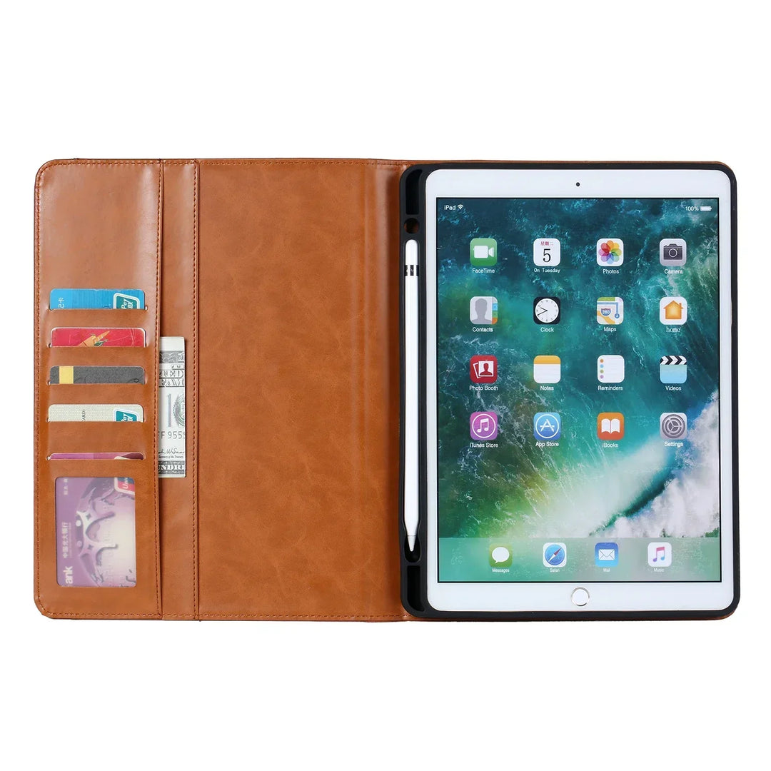 Stornfield | Leather Flip Case for iPad 9.7 (2017-2018), 10.2 (7th/8th Gen), Air 2/3/4, Pro 9.7/10.5/11 - Waterproof, Shockproof, Professional Tablet Case