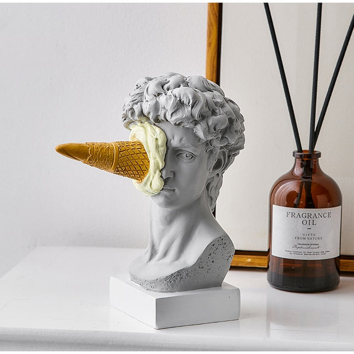 Stornfield | David Figurine with Ice Cream Home Decor Sculpture