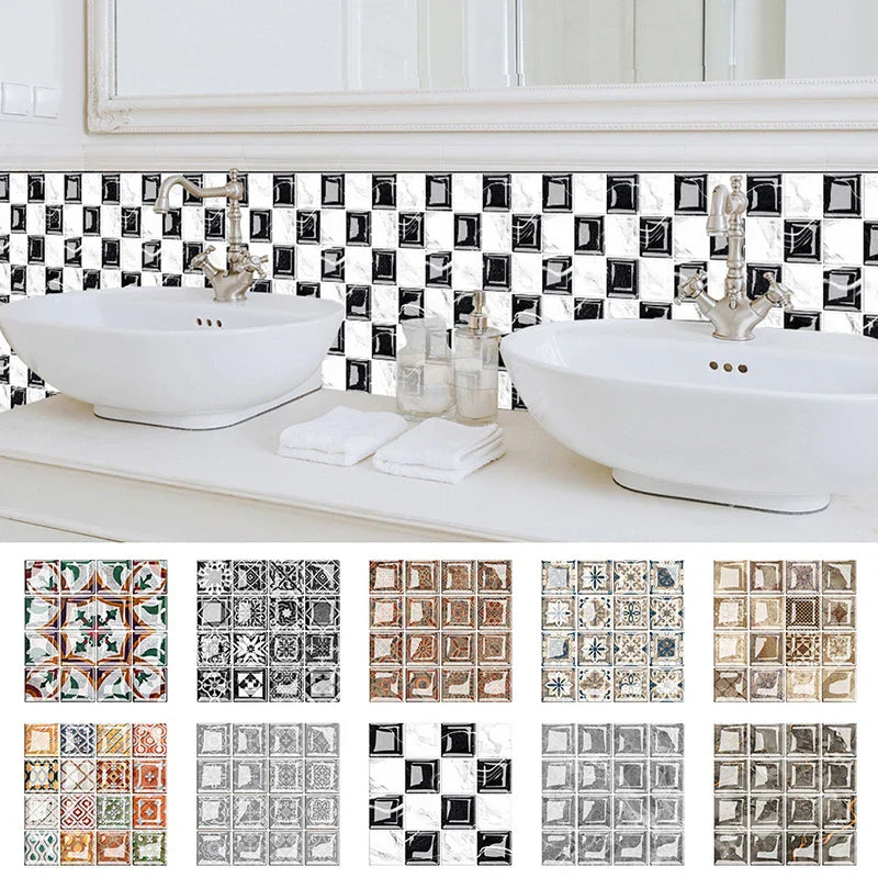 DecoMosaic 3D Mosaic Wall Tile Stickers Stornfield